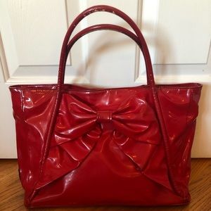 Valentino Patent leather bow tote